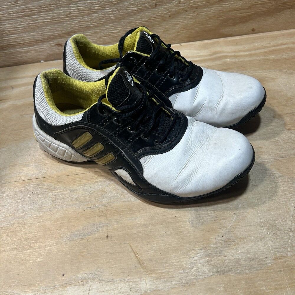 Adidas adiPRENE Mens Golf Shoes Size 10 Spikes White Black Torsion